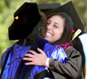 Photo of UCSC graduate at commencement