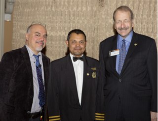 Photo of Hector Tobar, Antonio Ramirez, and Chancellor Blumenthal