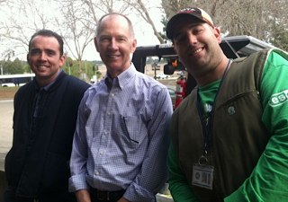 Photo of UCSC staff members Seth Sanders, Craig Mortensen, and Tonny Bosso.
