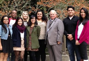 UC Regent Fred Ruiz met with UCSC students involved in our Engaging Education outreach program..