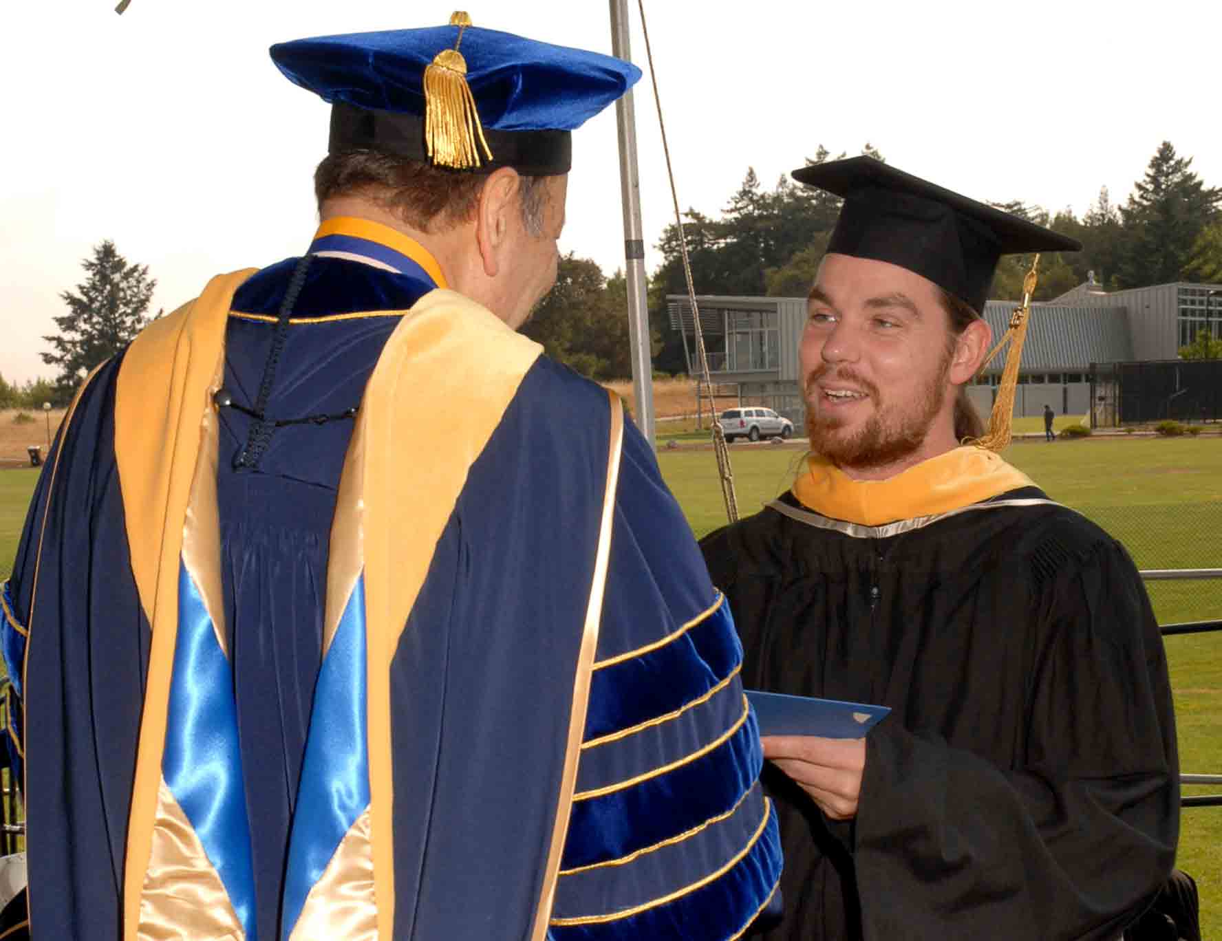 Chancellor Blumenthalconveys degrees at the Graduate Division commencement exercises, June 13, 2008