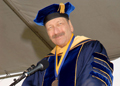 Chancellor Blumenthal delivers the commencement address at the Graduate Division Commencement exercises, June 13, 2008