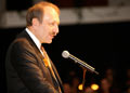 Speaking during the Scholarship Benefit Dinner, January 31, 2009.