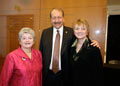 With UCSC Chancellor Emeritus MRC Greenwood, left, and wife Kelly Weisberg, Scholarship Benefit Dinner, January 31, 2009.