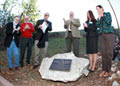 Unveiling a plaque designating the Cowell Lime Works Historic District, October 30, 2009.