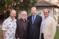 Chancellor Blumenthal with Ken Doctor, Paul Hall, and Charlie Eadie in April.