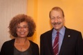 Chancellor Blumenthal with Angela Davis at the Martin Luther King Jr. Convocation.