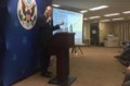 Chancellor Blumenthal gives an astronomy seminar at the Beijing American Center of the US Embassy in October.